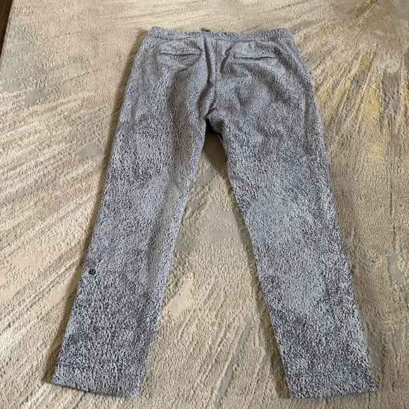 Lululemon Jet Pants  7/8 Length pull on black white speckled Luxtreme 10 - Picture 9 of 11
